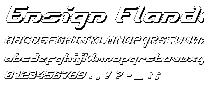 Ensign Flandry Shadow Italic font
